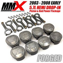 2003 2008 5.7l hemi forged 2618 drop in pistons and rods power package by mmx