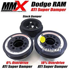 2009 2020 dodge ram hemi ati/mmx super damper 6% 18% 8rib