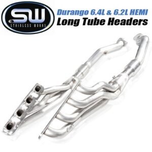 2018 2024 durango srt 6.4l 6.2l hemi long tube header kit by stainless works