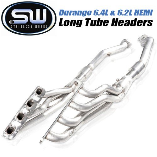 2018 2024 durango srt 6.4l 6.2l hemi long tube header kit by stainless works 2018 2024 durango srt 6.4l 6.2l hemi long tube header kit by stainless works
